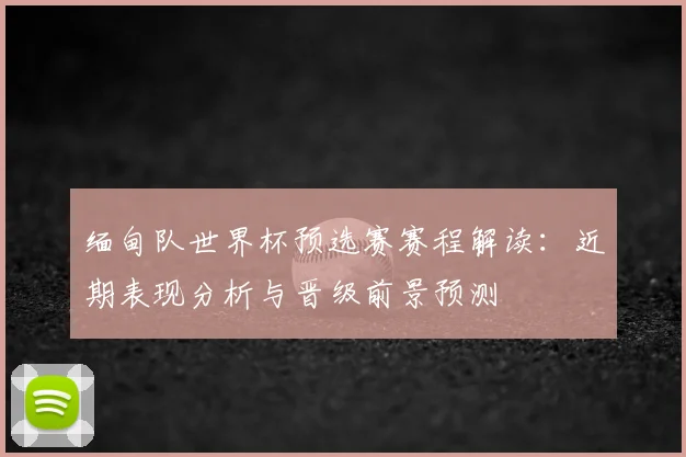 缅甸队世界杯预选赛赛程解读：近期表现分析与晋级前景预测